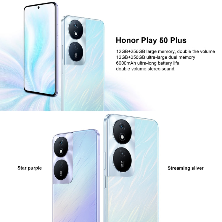 Honor Play 50 Plus, 12GB+256GB, 6.8 inch MagicOS 7.2 Dimensity 6020 Octa Core up to 2.2GHz, Network: 5G, OTG, Not Support Google Play(Purple) - Honor by Huawei | Online Shopping South Africa | PMC Jewellery | Buy Now Pay Later Mobicred