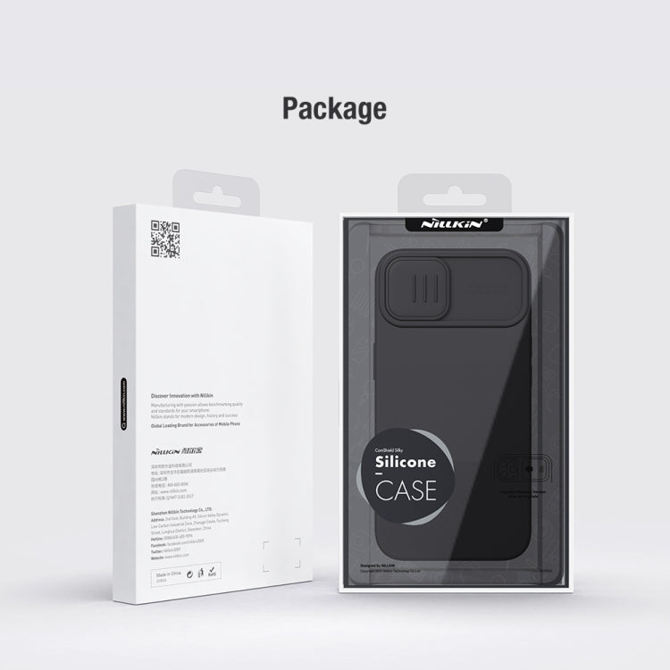 For iPhone 15 Plus NILLKIN CamShield Liquid Silicone Phone Case(Black) - iPhone 15 Plus Cases by NILLKIN | Online Shopping South Africa | PMC TechLife | Buy Now Pay Later Mobicred