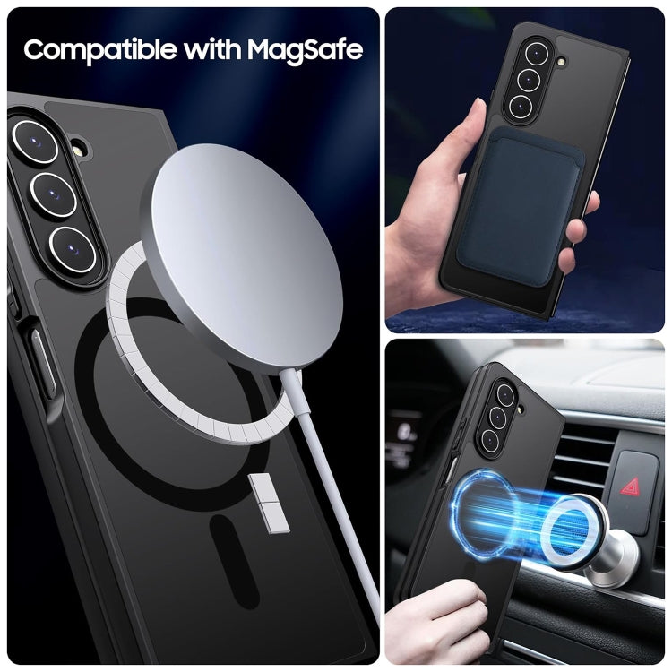 For Samsung Galaxy Z Fold4 MagSafe Ultra-thin Translucent PC+TPU Phone Case(Black) - Galaxy Z Fold4 5G Cases by PMC TechLife | Online Shopping South Africa | PMC TechLife