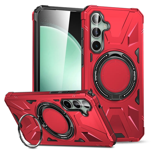 For Samsung Galaxy A15 MagSafe Magnetic Shockproof Phone Case with Ring Holder(Red) - Galaxy Phone Cases by PMC Jewellery | Online Shopping South Africa | PMC Jewellery