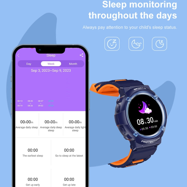 HT19 1.2 inch Round Screen IP68 Children Smart Watch, Support Sleep Monitoring(Blue) - Smart Watches by PMC Jewellery | Online Shopping South Africa | PMC Jewellery