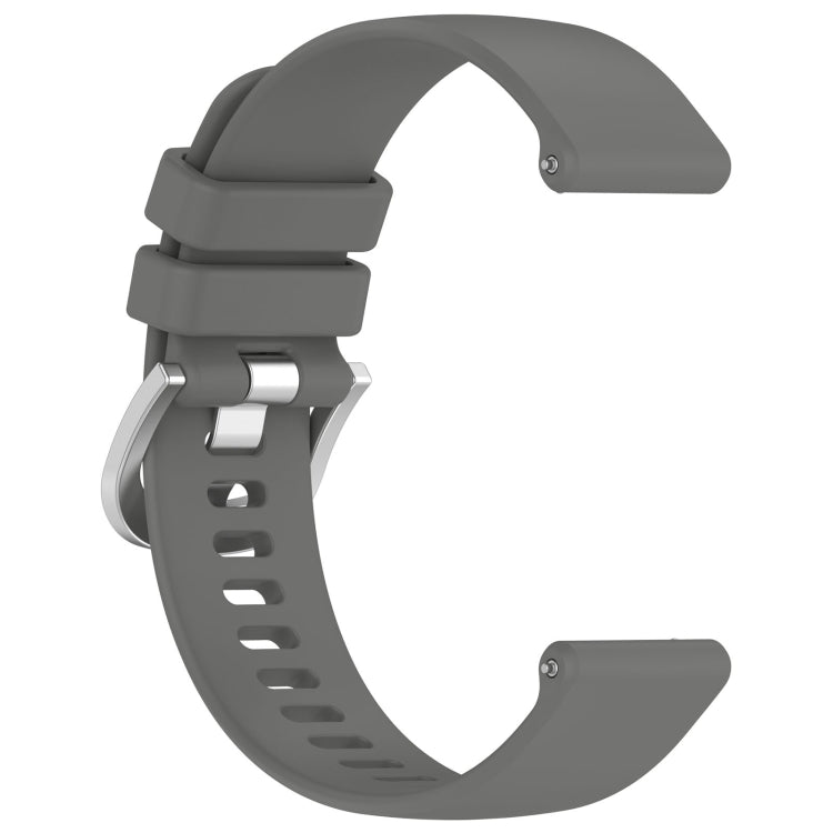 For Garmin Venu 3 Liquid Glossy Silver Buckle Silicone Watch Band(Dark Grey) - Watch Bands by PMC Jewellery | Online Shopping South Africa | PMC Jewellery