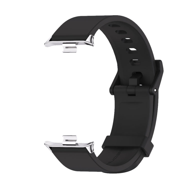 For Xiaomi Mi Band 8 Pro Mijobs Silicone Breathable Watch Band(Black Silver) - Watch Bands by MIJOBS | Online Shopping South Africa | PMC Jewellery