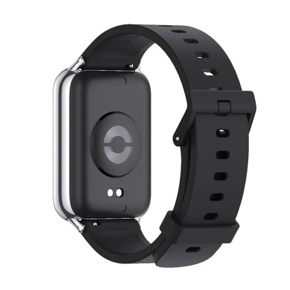 For Xiaomi Mi Band 8 Pro Mijobs Silicone Breathable Watch Band(Black Silver) - Watch Bands by MIJOBS | Online Shopping South Africa | PMC Jewellery