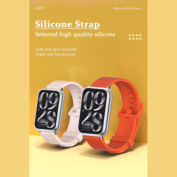 For Xiaomi Mi Band 8 Pro Mijobs Silicone Breathable Watch Band(Black Silver) - Watch Bands by MIJOBS | Online Shopping South Africa | PMC Jewellery