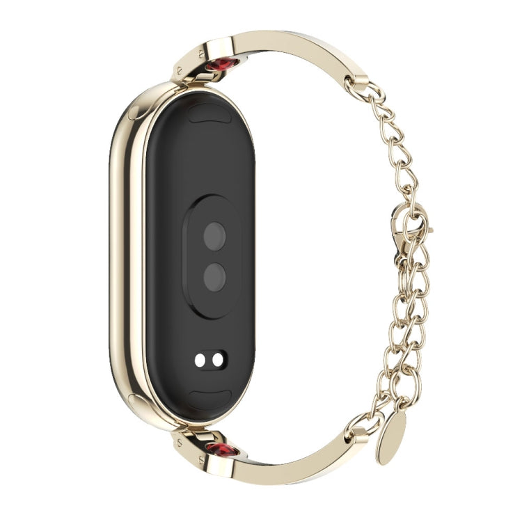 For Xiaomi Mi Band 8 Mijobs Ruyi Beauty Bracelet Watch Band(Light Gold Red) - Watch Bands by MIJOBS | Online Shopping South Africa | PMC Jewellery