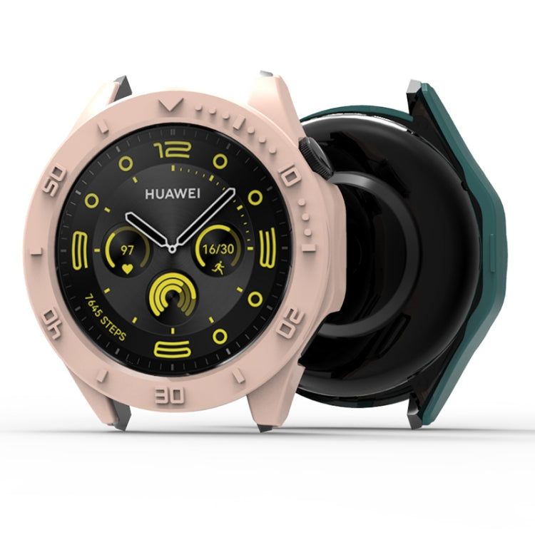 For Huawei Watch GT 4 Half Cover PC Watch Protective Case with Scale(White) - Watch Cases by PMC TechLife | Online Shopping South Africa | PMC TechLife