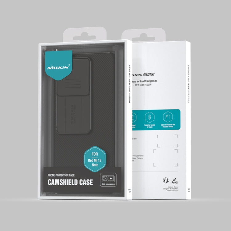 For Xiaomi Redmi Note 13 5G NILLKIN Black Mirror Series Camshield PC Phone Case(Blue) - Xiaomi Cases by NILLKIN | Online Shopping South Africa | PMC TechLife | Buy Now Pay Later Mobicred
