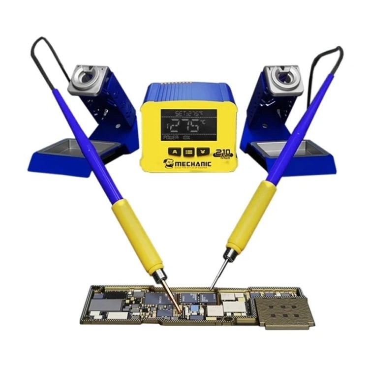 Mechanic 210MAX Dual Station Thermostatic Adjustable Digital Display Soldering Station, Plug:EU - free shipping - PMC TechLife - Order now!