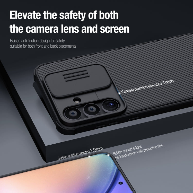 For Samsung Galaxy A55 NILLKIN Black Mirror Pro Series Camshield PC Phone Case(Blue) - free shipping - PMC TechLife - Order now!