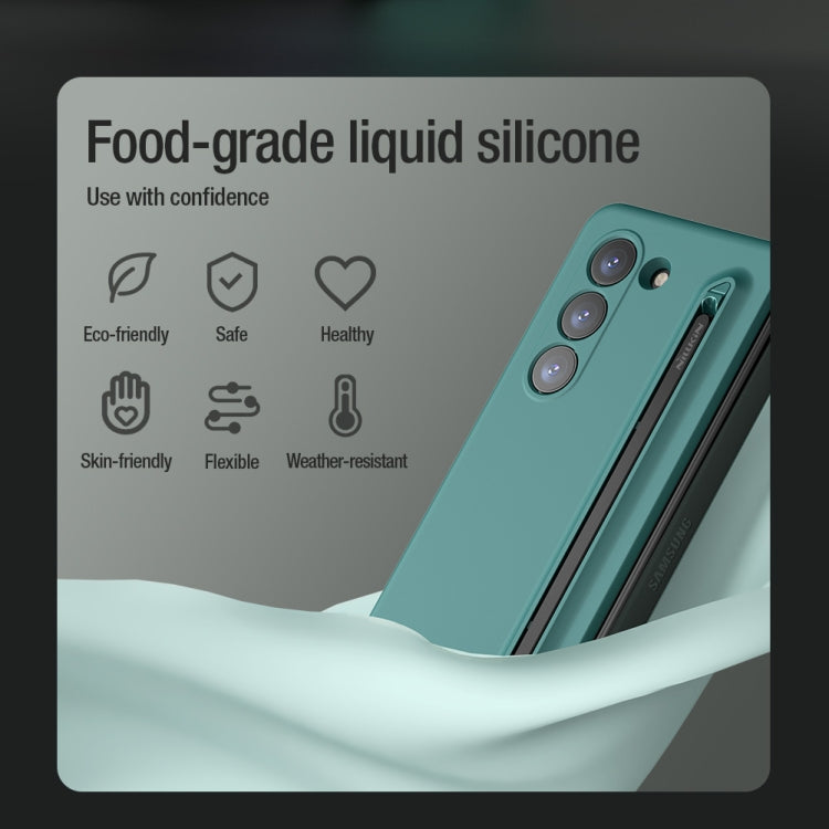 For Samsung Galaxy Z Fold5 NILLKIN Flex Pure PC + Liquid Silicone Phone Case with S Pen(Black) - Galaxy Z Fold5 Cases by NILLKIN | Online Shopping South Africa | PMC TechLife | Buy Now Pay Later Mobicred