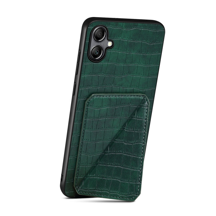 For Samsung Galaxy S24+ 5G Denior Imitation Crocodile Leather Back Phone Case with Holder(Green) - Galaxy S24+ 5G Cases by Denior | Online Shopping South Africa | PMC Jewellery