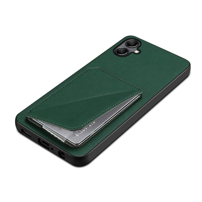 For Samsung Galaxy S23 5G Denior Imitation Calf Leather Back Phone Case with Holder(Green) - Galaxy S23 5G Cases by Denior | Online Shopping South Africa | PMC Jewellery