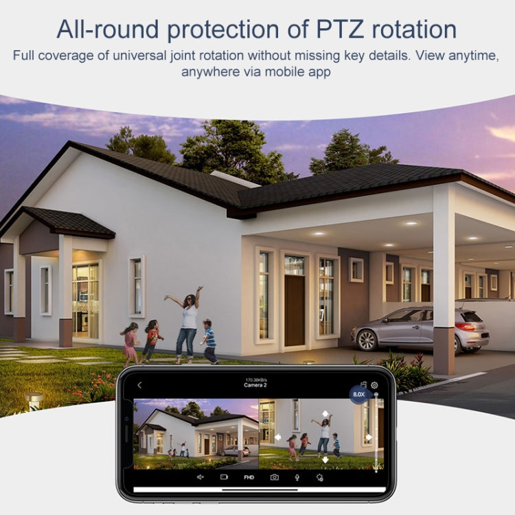 QX103 Humanoid Recognition AI Alarm WiFi Dome Triple IP Camera(US Plug) - free shipping - PMC TechLife - Order now!