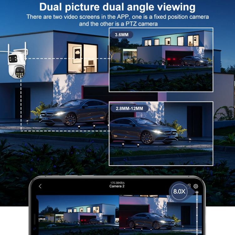 QX104 3MP WiFi Triple Camera Supports Human Face Recognition & AI Alarm(AU Plug) - free shipping - PMC TechLife - Order now!