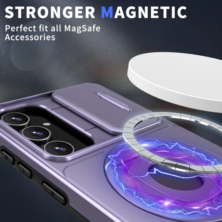 For Samsung Galaxy S23+ 5G Camshield MagSafe Ring Holder Armor Phone Case(Puple) - Galaxy S23+ 5G Cases by PMC TechLife | Online Shopping South Africa | PMC TechLife