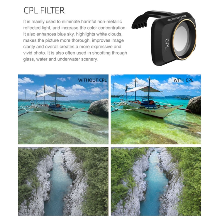 Sunnylife MM-FI9258 For DJI Mavic Mini / Mini 2 6 In 1 Drone MCUV+CPL+ND4+ND8+ND16+ND32 Lens Filter - free shipping - PMC TechLife - Order now!