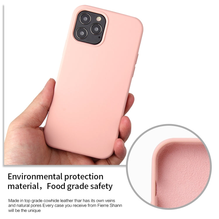 For iPhone 12 / 12 Pro Solid Color Liquid Silicone Shockproof Protective Case(Carmine) - iPhone 12 / 12 Pro Cases by PMC Jewellery | Online Shopping South Africa | PMC Jewellery