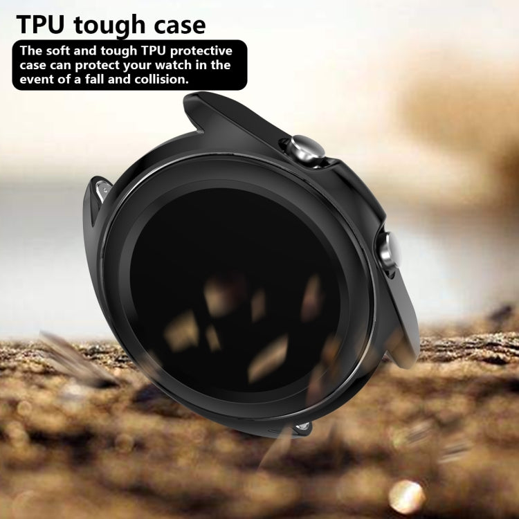 For Samsung Galaxy Watch 3 41mm Electroplating Hollow Half-pack TPU Protective Case(Black) - Watch Cases by ENKAY | Online Shopping South Africa | PMC Jewellery | Buy Now Pay Later Mobicred