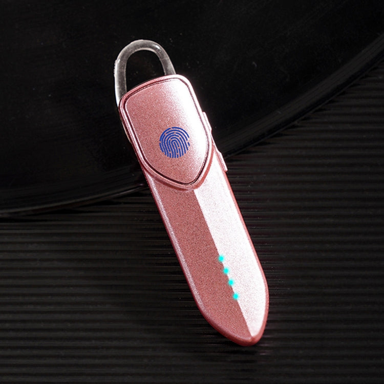 V19S Bluetooth 5.0 Business Style Fingerprint Touch Bluetooth Earphone(Pink) - Bluetooth Earphone by PMC Jewellery | Online Shopping South Africa | PMC Jewellery