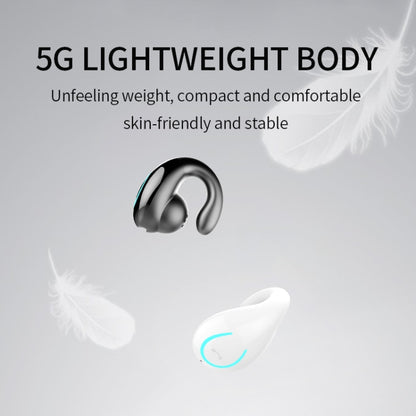 YX08 Ultra-light Ear-hook Wireless V5.0 Bluetooth Earphones Ear Clip Stereo Bluetooth Headset with Mic(Grey) - Bluetooth Earphone by PMC Jewellery | Online Shopping South Africa | PMC Jewellery