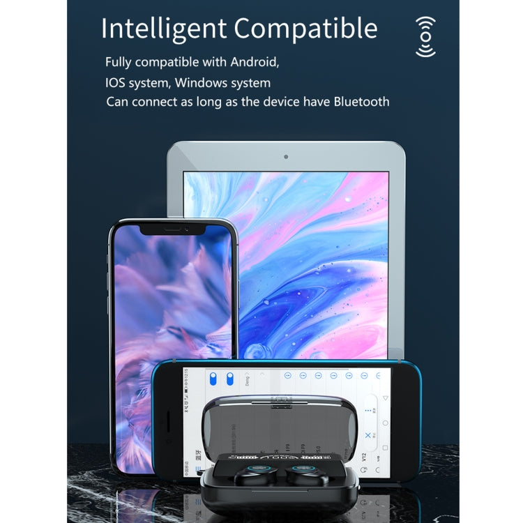 M17 Bluetooth 5.1 LED Display Screen Touch Waterproof Wireless Bluetooth Earphone with Charging Box - Bluetooth Earphone by PMC Jewellery | Online Shopping South Africa | PMC Jewellery