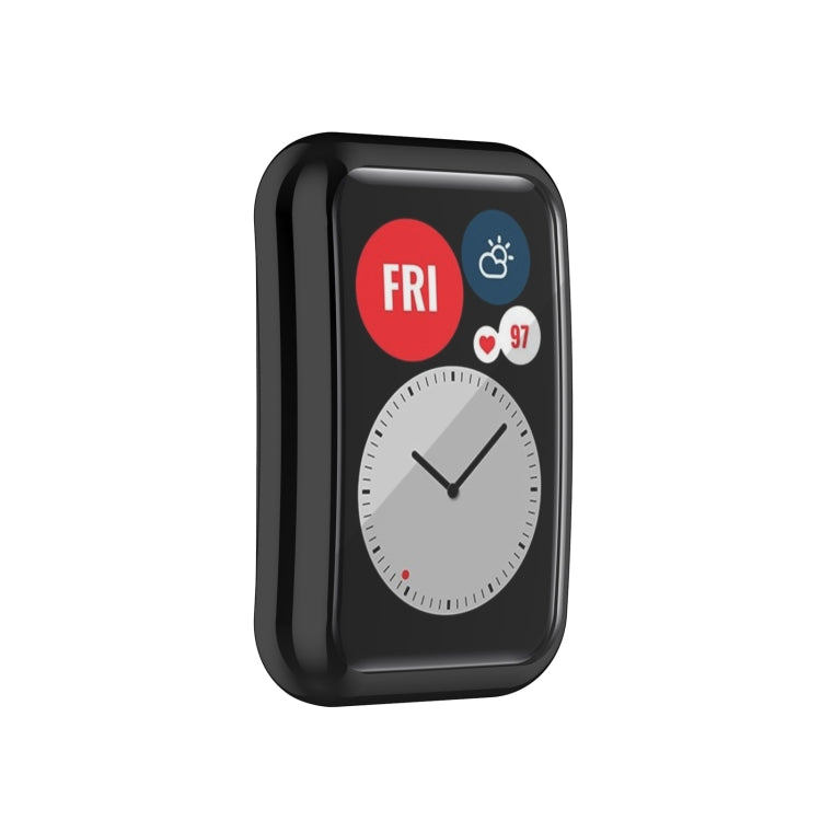 For Huawei Watch Fit Full Coverage TPU Protective Case Cover(Black) - Watch Cases by PMC TechLife | Online Shopping South Africa | PMC TechLife | Buy Now Pay Later Mobicred