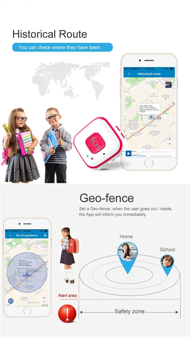 V28 Necklace Style GSM Mini LBS WiFi AGPS Tracker SOS Communicator(Black) - Personal Tracker by PMC TechLife | Online Shopping South Africa | PMC TechLife