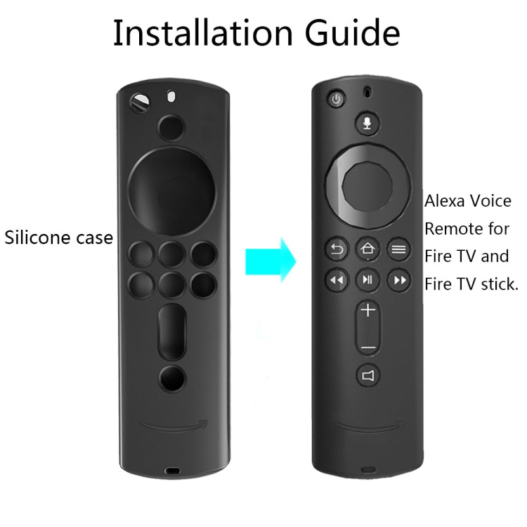Non-slip Texture Washable Silicone Remote Control Cover for Amazon Fire TV Remote Controller (Blue) - Remote Control Covers by PMC Jewellery | Online Shopping South Africa | PMC Jewellery
