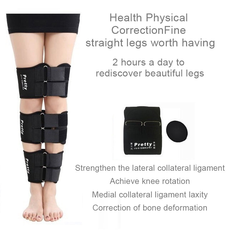 3 PCS/Set Leg Posture Corrector O/X-type Bowlegs Orthotic Bandage Straightening Belt Band, Size: L(Black) - Corrector by PMC Jewellery | Online Shopping South Africa | PMC Jewellery