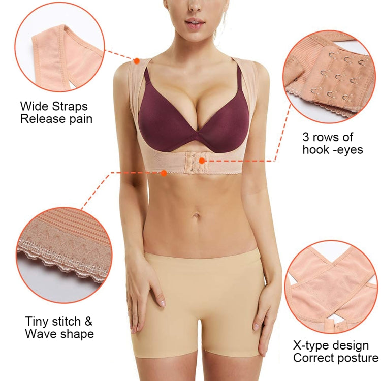 Women Ultrathin Kyphosis Correction Shoulder Support Tight-fitting Orthopedic Belt, Size:XL(Flesh Color) - Corrector by PMC Jewellery | Online Shopping South Africa | PMC Jewellery