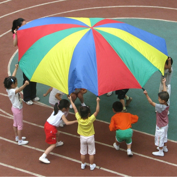 5m Children Outdoor Game Exercise Sport Toys Rainbow Umbrella Parachute Play Fun Toy with 24 Handle Straps for Families / Kindergartens / Amusement Parks - Toy Sports by PMC Jewellery | Online Shopping South Africa | PMC Jewellery