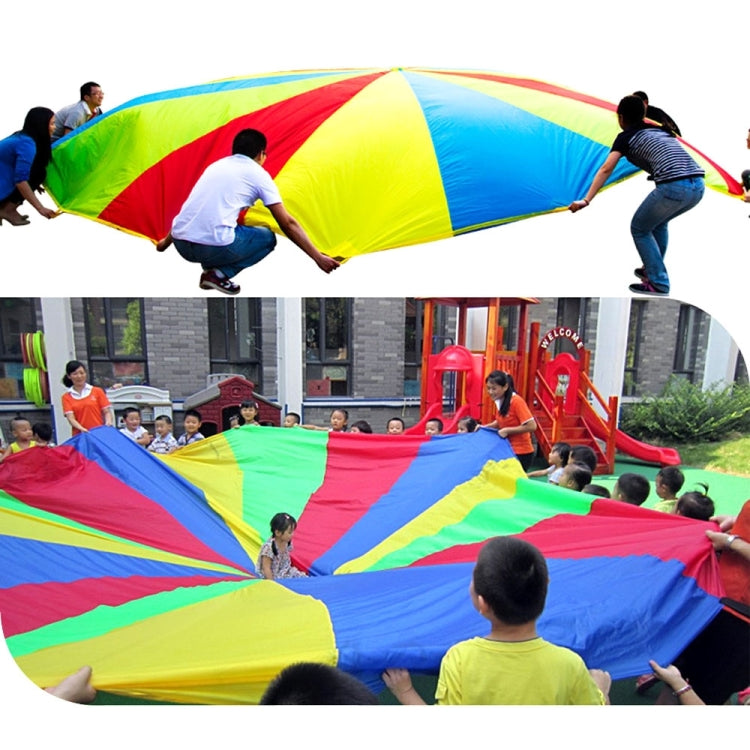 5m Children Outdoor Game Exercise Sport Toys Rainbow Umbrella Parachute Play Fun Toy with 24 Handle Straps for Families / Kindergartens / Amusement Parks - Toy Sports by PMC Jewellery | Online Shopping South Africa | PMC Jewellery