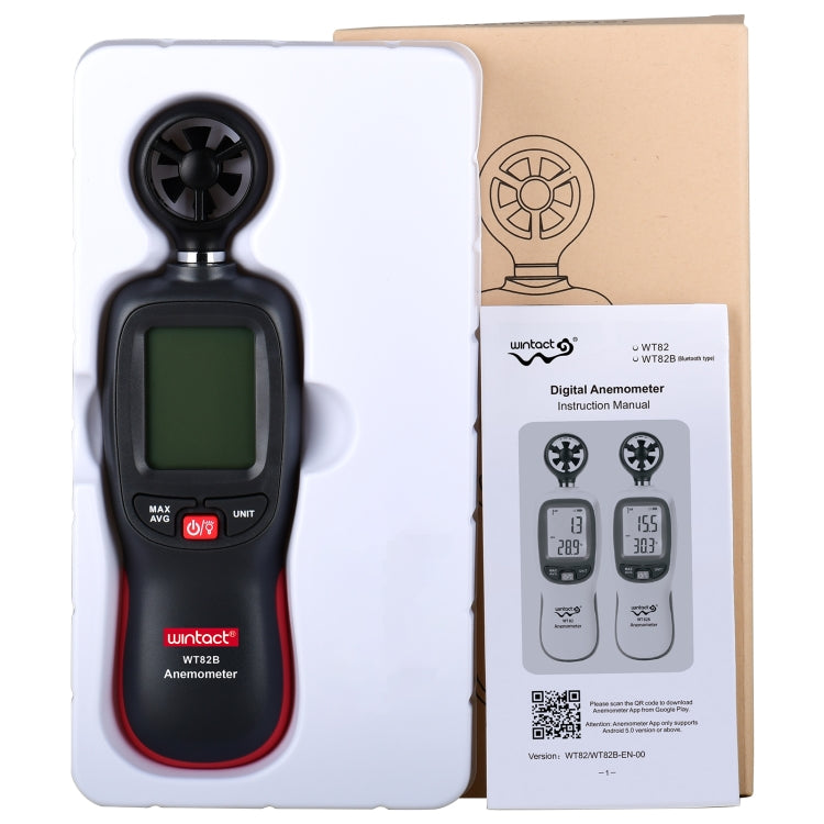 Wintact WT82B Bluetooth Wind Anemometer Data Logger Air Velocity Meter - Tachometers & Anemometer by Wintact | Online Shopping South Africa | PMC TechLife | Buy Now Pay Later Mobicred