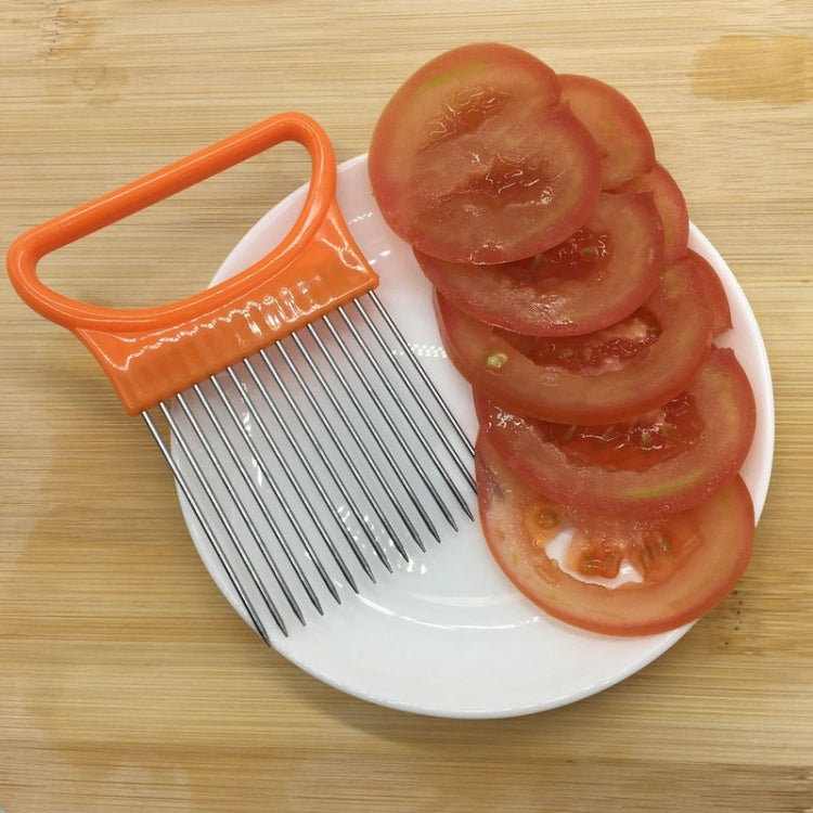 Stainless Steel Vegetable Onion Cutter Holder Meat Needle Kitchen Tools (Blue) - Gadgets by PMC TechLife | Online Shopping South Africa | PMC TechLife | Buy Now Pay Later Mobicred