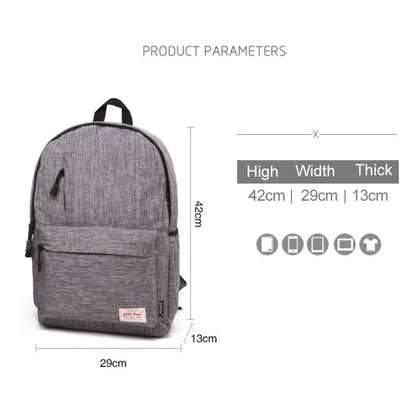 Universal Multi-Function Canvas Laptop Computer Shoulders Bag Leisurely Backpack Students Bag, Big Size: 42x29x13cm, For 15.6 inch and Below Macbook, Samsung, Lenovo, Sony, DELL Alienware, CHUWI, ASUS, HP(Grey) - Backpack by PMC Jewellery | Online Shopping South Africa | PMC Jewellery