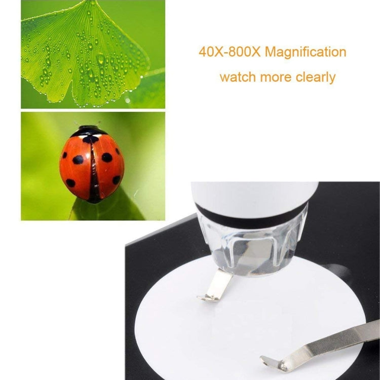 DMS-MDS800 40X-1600X Magnifier 2.0MP Image Sensor USB Digital Microscope with 8 LEDs & Professional Stand - free shipping - PMC TechLife - Order now!