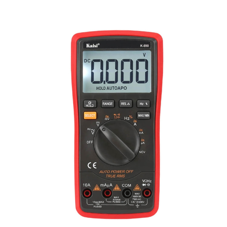 Kaisi K-890 Professional LCD Digital Multimeter Electrical Handheld Digital Multimeter Tester - Current & Voltage Tester by Kaisi | Online Shopping South Africa | PMC TechLife | Buy Now Pay Later Mobicred