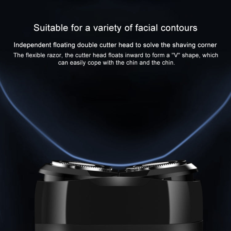 Original Xiaomi Mijia S100 Portable Rotating Double Knife Head Electric Shaver(Black) - Electric Shavers by Xiaomi | Online Shopping South Africa | PMC Jewellery | Buy Now Pay Later Mobicred