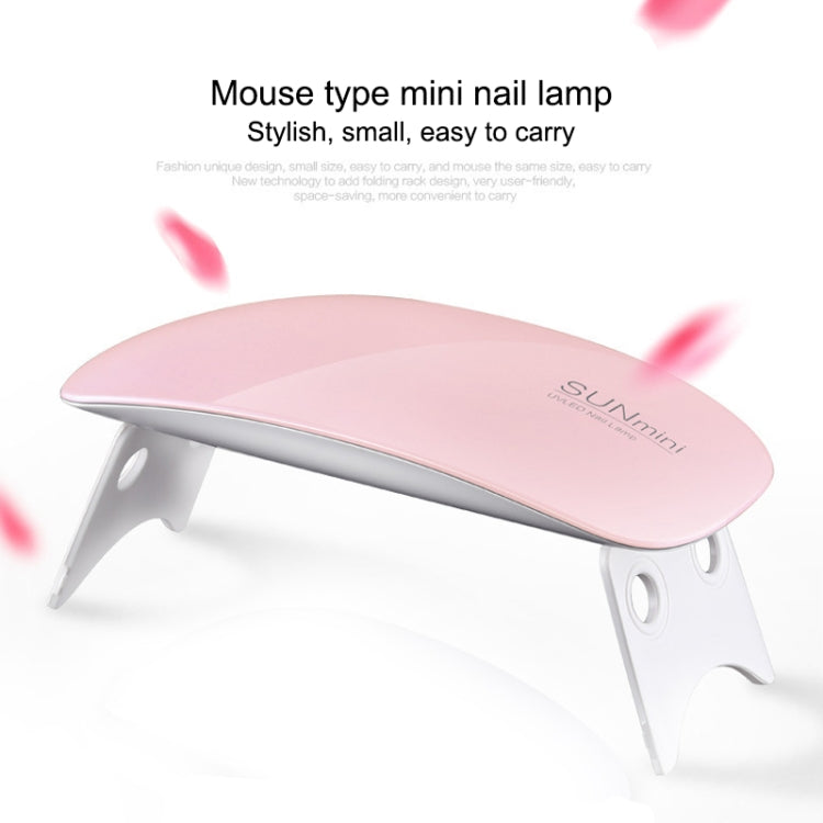 SUN mini 2 6W UV + LED USB Nail Lamp Fingernail Gel Curing Dryer(Pink) - Nail Dryers by PMC Jewellery | Online Shopping South Africa | PMC Jewellery