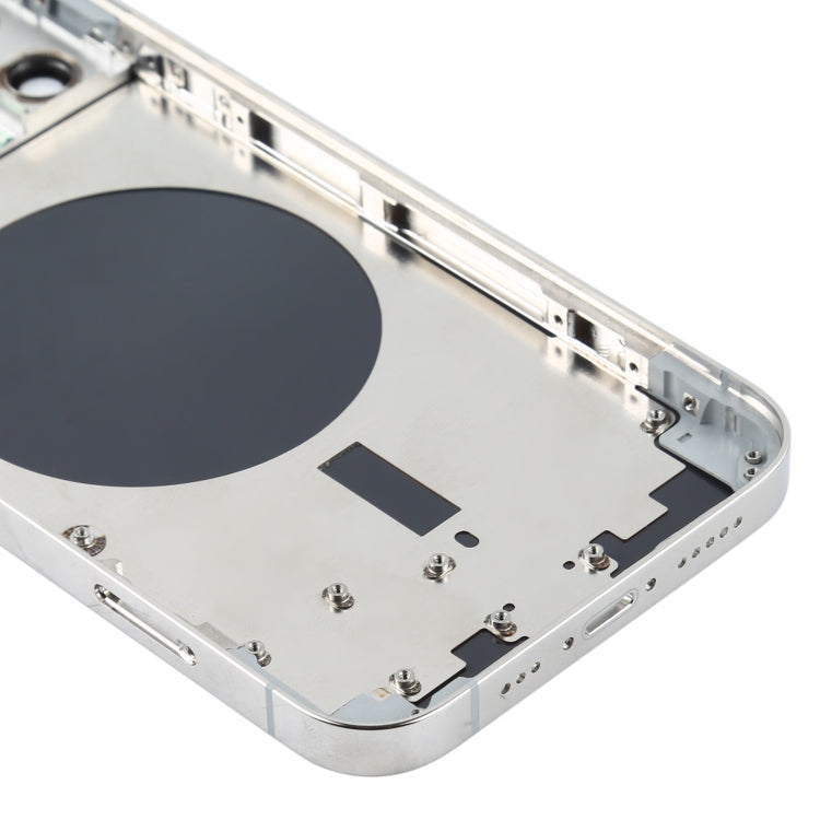 Back Housing Cover with SIM Card Tray & Side  Keys & Camera Lens for iPhone 12 Pro(White) - Back Cover by PMC TechLife | Online Shopping South Africa | PMC TechLife | Buy Now Pay Later Mobicred