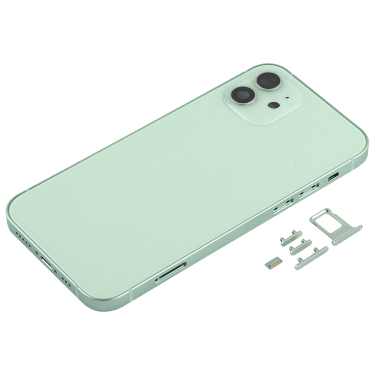 Back Housing Cover with SIM Card Tray & Side  Keys & Camera Lens for iPhone 12(Green) - free shipping - PMC TechLife - Order now!