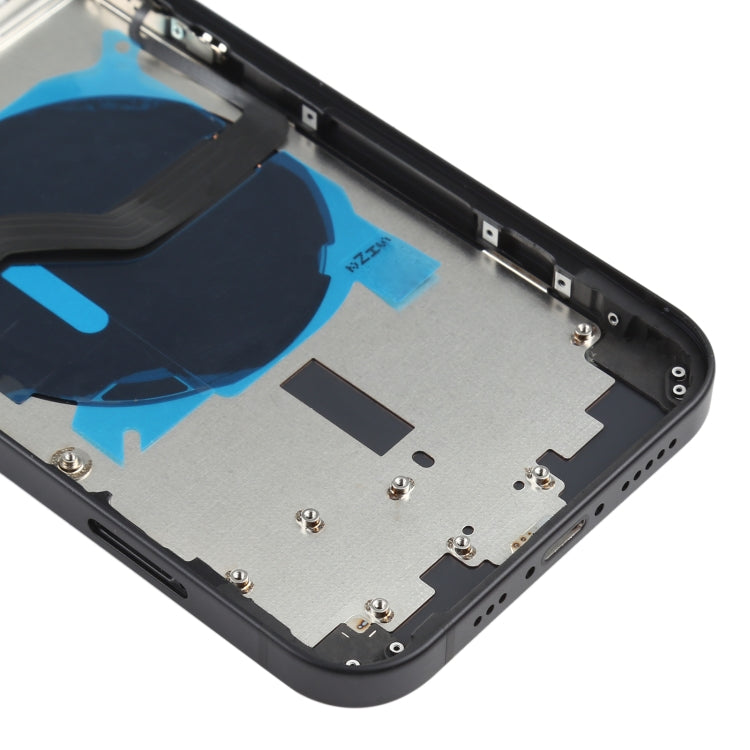 Battery Back Cover (with Side Keys & Card Tray & Power + Volume Flex Cable & Wireless Charging Module) for iPhone 12(Black) - Back Cover by PMC TechLife | Online Shopping South Africa | PMC TechLife | Buy Now Pay Later Mobicred
