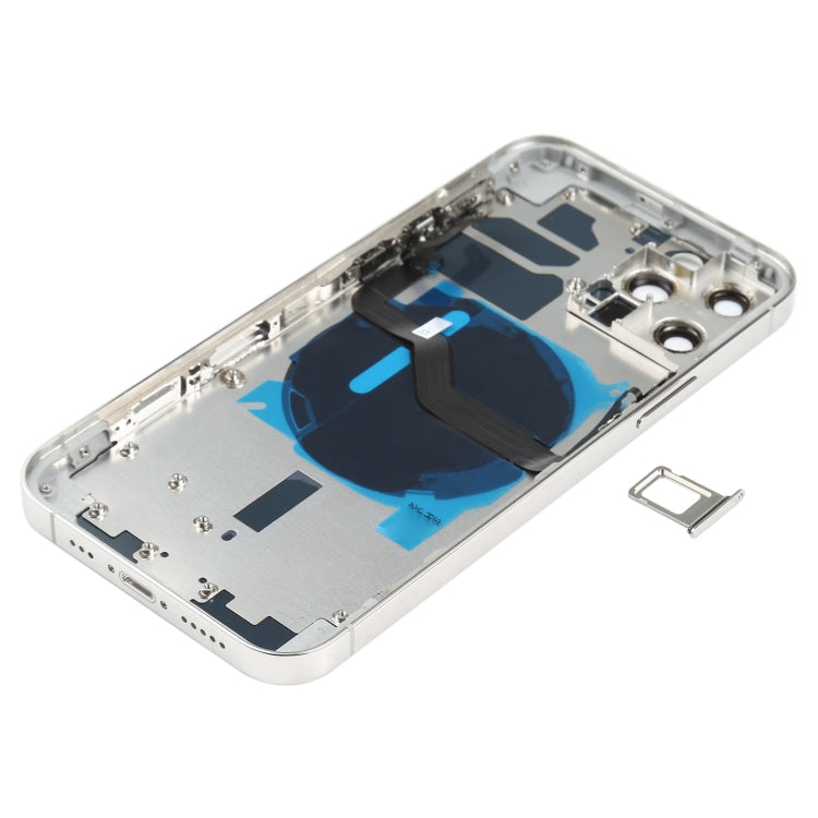 Battery Back Cover (with Side Keys & Card Tray & Power + Volume Flex Cable & Wireless Charging Module) for iPhone 12 Pro(White) - free shipping - PMC TechLife - Order now!