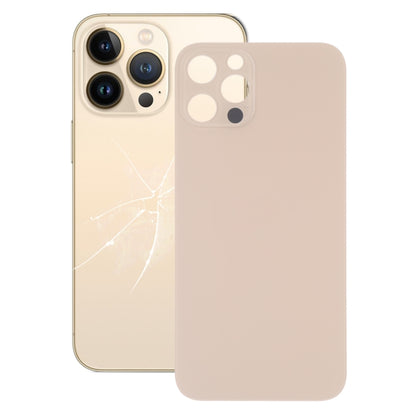 Easy Replacement Big Camera Hole Glass Back Battery Cover for iPhone 13 Pro Max(Gold) - Back Cover by PMC Jewellery | Online Shopping South Africa | PMC Jewellery