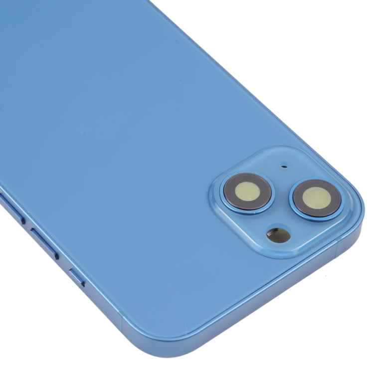 For iPhone 13 Battery Back Cover with Side Keys & Card Tray & Power + Volume Flex Cable & Wireless Charging Module(Blue) - Back Cover by PMC TechLife | Online Shopping South Africa | PMC TechLife