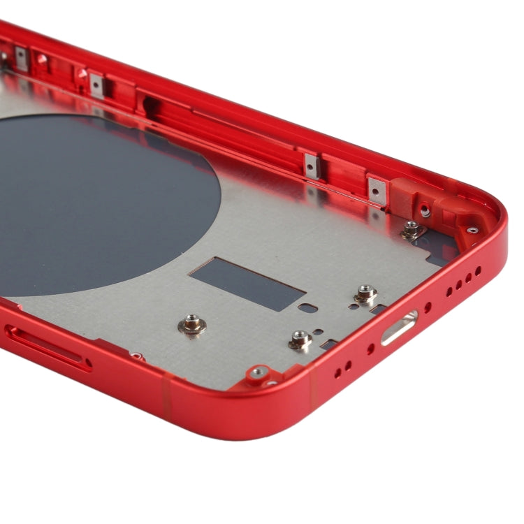 Back Housing Cover with SIM Card Tray & Side  Keys & Camera Lens for iPhone 12 mini(Red) - Back Cover by PMC TechLife | Online Shopping South Africa | PMC TechLife