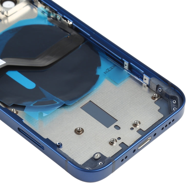 Battery Back Cover (with Side Keys & Card Tray & Power + Volume Flex Cable & Wireless Charging Module) for iPhone 12 Mini(Blue) - Back Cover by PMC TechLife | Online Shopping South Africa | PMC TechLife | Buy Now Pay Later Mobicred