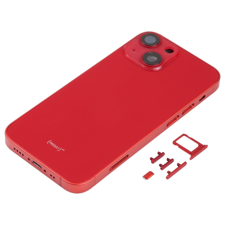 Back Housing Cover with SIM Card Tray & Side  Keys & Camera Lens for iPhone 13 Mini(Red) - Back Cover by PMC TechLife | Online Shopping South Africa | PMC TechLife | Buy Now Pay Later Mobicred
