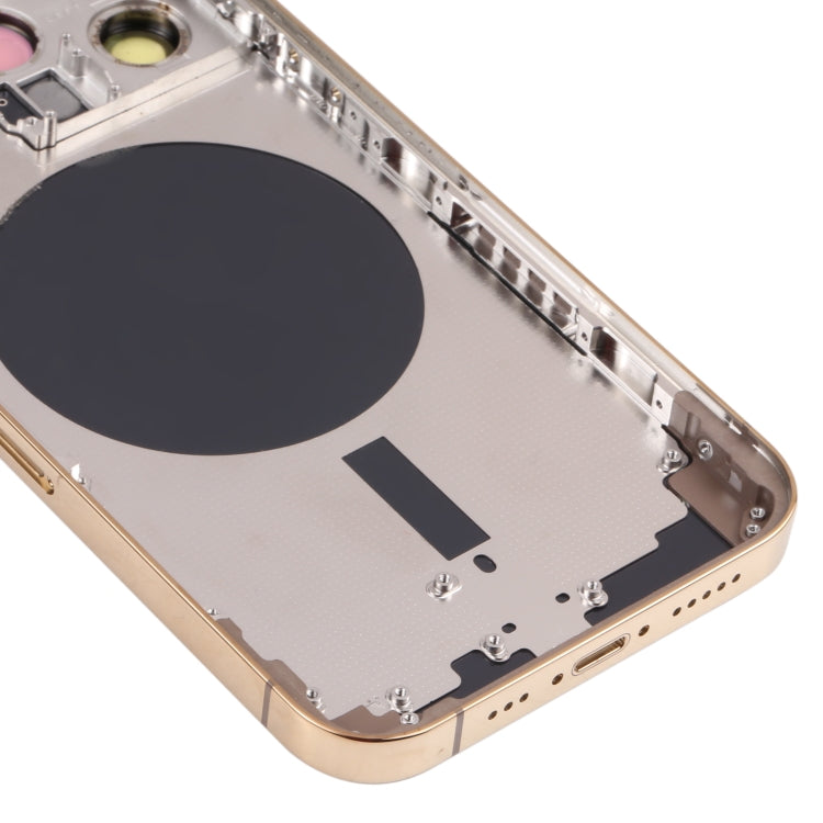 Back Housing Cover with SIM Card Tray & Side  Keys & Camera Lens for iPhone 13 Pro(Gold) - free shipping - PMC TechLife - Order now!
